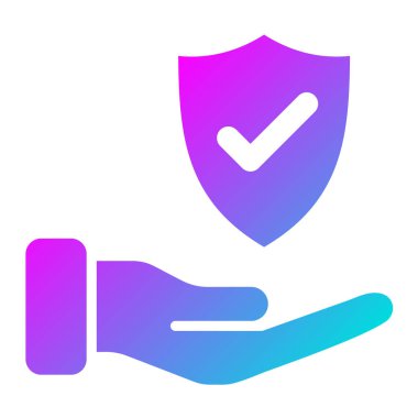 Sigorta Vektörü Simgesi Tasarım İllüstrasyonu