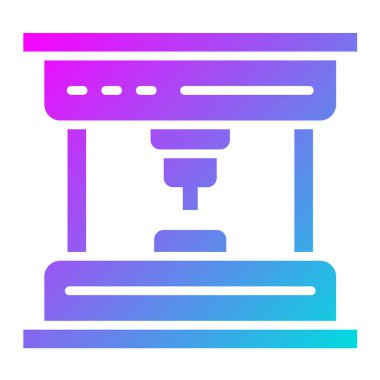 Kahve Üreticisi Vektör Simgesi Tasarım İllüstrasyonu