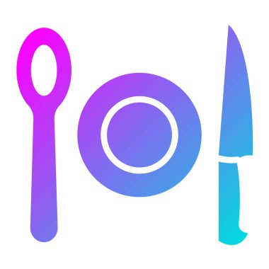 Yemek Yemeği Vektör Simgesi Tasarım İllüstrasyonu