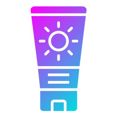 Güneş kremi Vektörü Simgesi Tasarımı Çizimi