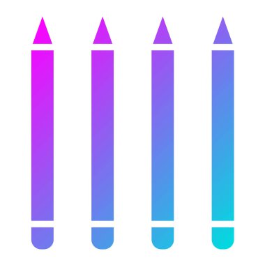 Göz Kalemi Vektör Simgesi Tasarımı Çizimi