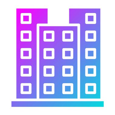 Skycraper Vektör Simgesi Tasarım İllüstrasyonu