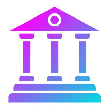 Banka Vektörü Simgesi Tasarım İllüstrasyonu