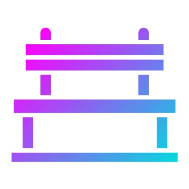 Bench Vektör Simgesi Tasarım İllüstrasyonu