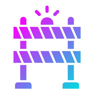 Bariyer Vektör Simgesi Tasarım İllüstrasyonu