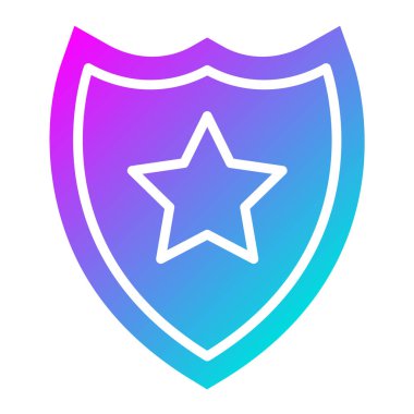 Polis rozeti Vektör Simgesi Tasarım İllüstrasyonu