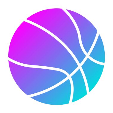 Basketbol Vektörü Simgesi Tasarım İllüstrasyonu