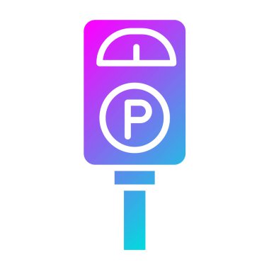 Park metresi Vektör Simgesi Tasarım İllüstrasyonu