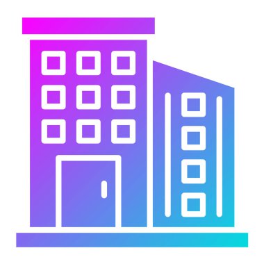 Apartman Vektörü Simgesi Tasarım İllüstrasyonu