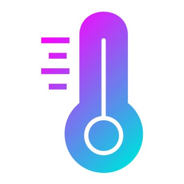 Termometre Vektör Simgesi Tasarım İllüstrasyonu