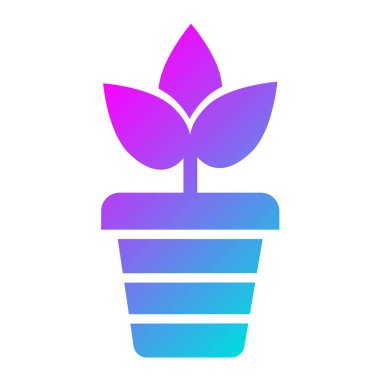 Bitki Ot Vektörü Simgesi Tasarımı Çizimi