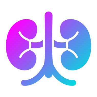 Böbrek Vektörü Simgesi Tasarım Çizimi