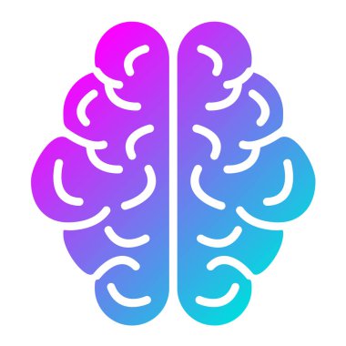 İnsan beyni Vektör Simgesi Tasarım İllüstrasyonu