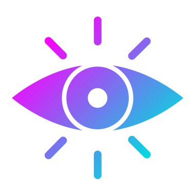 Göz Vektörü Simgesi Tasarım İllüstrasyonu