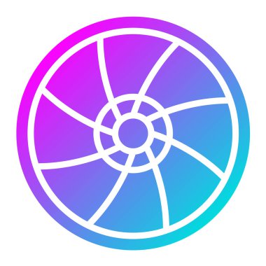 Lens Vektör Simgesi Tasarımı Çizimi