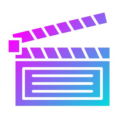Film slate Vektör Simgesi Tasarım İllüstrasyonu