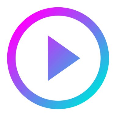 Oynatma düğmesi Vektör Simgesi Tasarım İllüstrasyonu