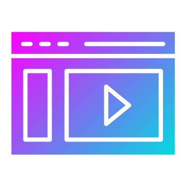 Web tarayıcı Vektör Simgesi Tasarım İllüstrasyonu