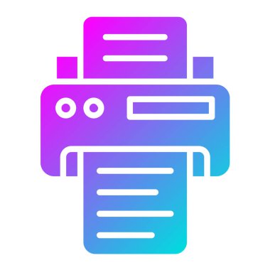 Yazıcı Vektör Simgesi Tasarım İllüstrasyonu