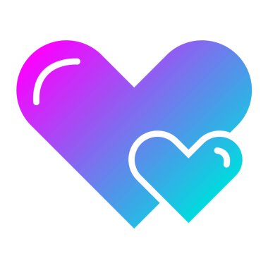 Kalplerin Vektörü Simge Tasarımı İllüstrasyonu