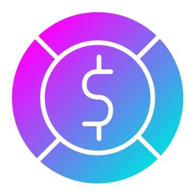 Dolar Bozukluğu Vektör Simgesi Tasarım İllüstrasyonu