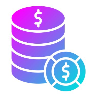 Dolar Yığını Vektör Simgesi Tasarım İllüstrasyonu