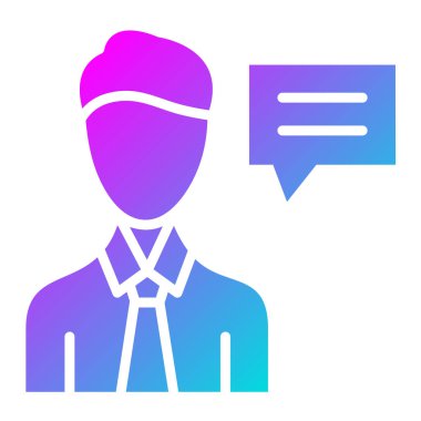 Danışman Vektör Simgesi Tasarım İllüstrasyonu