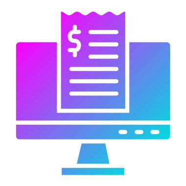 Fatura Kaydırma Vektörü Simgesi Tasarım İllüstrasyonu