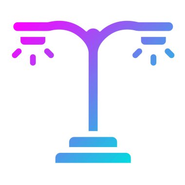 Sokak Işığı Vektör Simgesi Tasarımı Çizimi