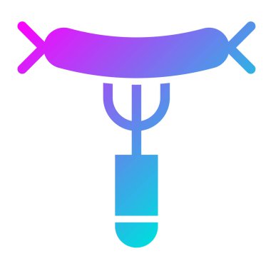 Sosis Vektörü Simgesi Tasarımı Çizimi