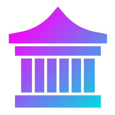 Gazebo Vektör Simgesi Tasarım İllüstrasyonu