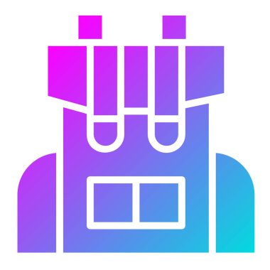 Sırt Çantası Vektör Simgesi Tasarım İllüstrasyonu