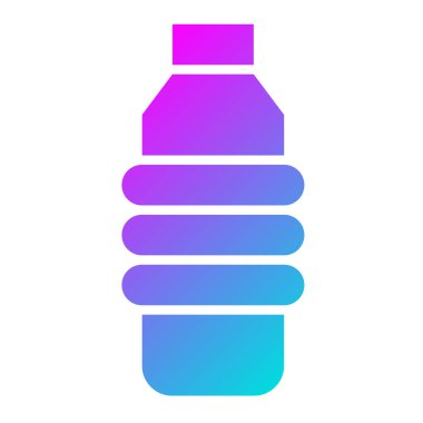 Su Şişesi Vektör Simgesi Tasarım Çizimi