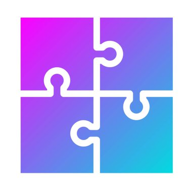 Bulmaca Vektörü Simgesi Tasarım İllüstrasyonu