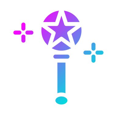 Sihirli değnek vektörü Simge Tasarımı İllüstrasyonu