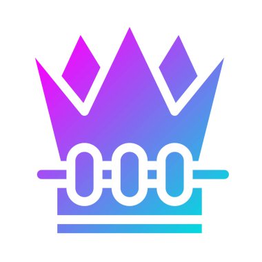 Crown Vektör Simgesi Tasarım İllüstrasyonu