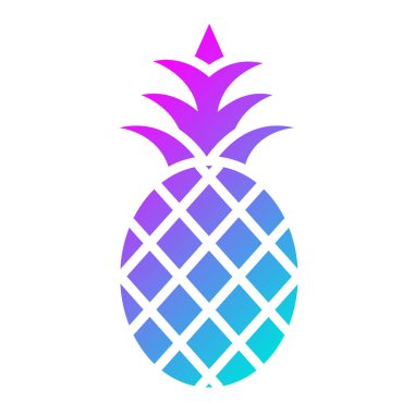 Ananas Vektörü Simgesi Tasarım İllüstrasyonu