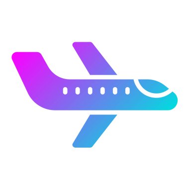 Düzlem Vektörü Simgesi Tasarım Çizimi