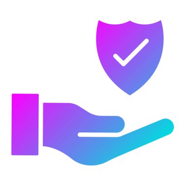 Sigorta Vektörü Simgesi Tasarım İllüstrasyonu