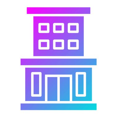 Konaklama Vektörü Simgesi Tasarım İllüstrasyonu