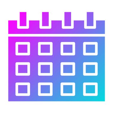 Takvim Vektörü Simgesi Tasarım İllüstrasyonu