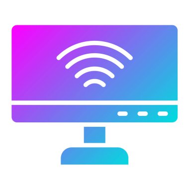 Kablosuz Bağlantı Vektör Simgesi Tasarım İllüstrasyonu