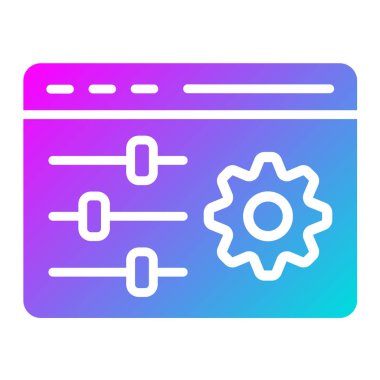 Yapılandırma Vektörü Simgesi Tasarım İllüstrasyonu