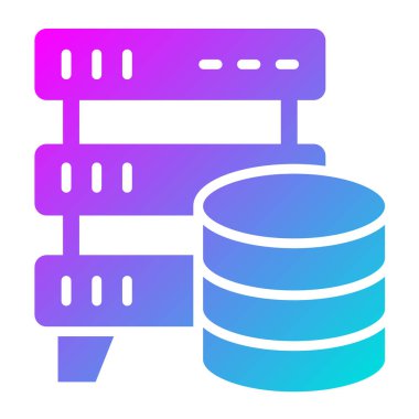 Veritabanı Depolama Vektörü Simgesi Tasarım İllüstrasyonu