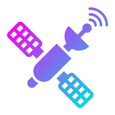 Uydu Vektör Simgesi Tasarım İllüstrasyonu