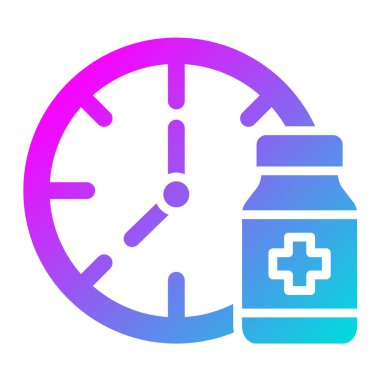 Saat Vektörü Simgesi Tasarım İllüstrasyonu