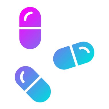 Kapsül Vektör Simgesi Tasarım İllüstrasyonu