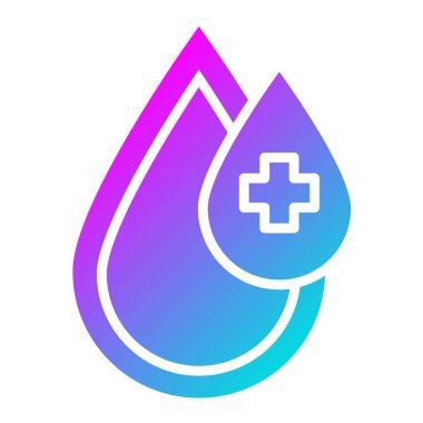 Kan Vektörü Simgesi Tasarım Çizimi