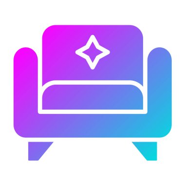 Kol Koltuğu Vektörü Simgesi Tasarım İllüstrasyonu