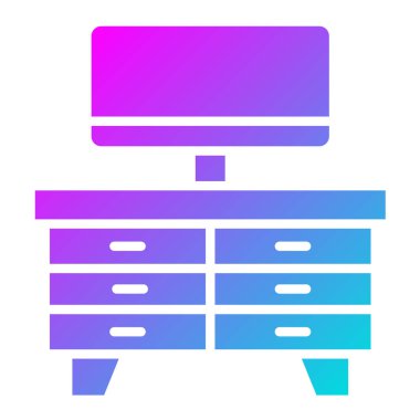 Tv Tablo Vektörü Simgesi Tasarım İllüstrasyonu